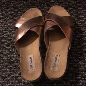 Steve Madden Rose Gold Sandles